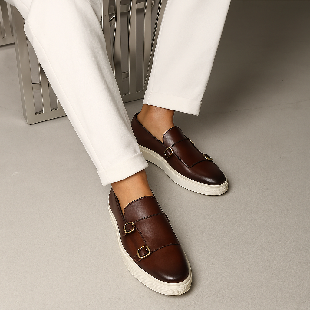 Jaden | Stylish Faux Leather Buckle Loafers for Men